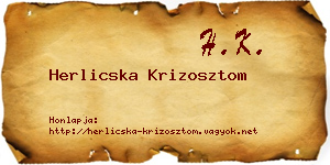 Herlicska Krizosztom névjegykártya